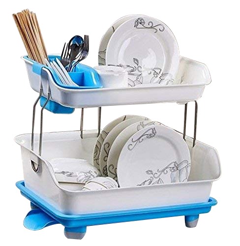 Prexo Plastic Rectangular Plate Holder Kitchen Storage Organiser 44 x 25 x 15 cm