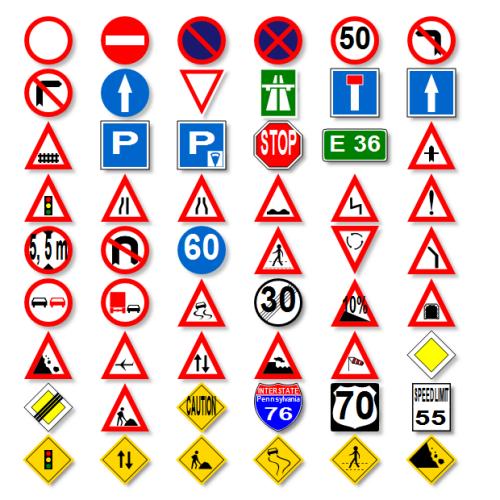 Direction, Safety, Warning Signages