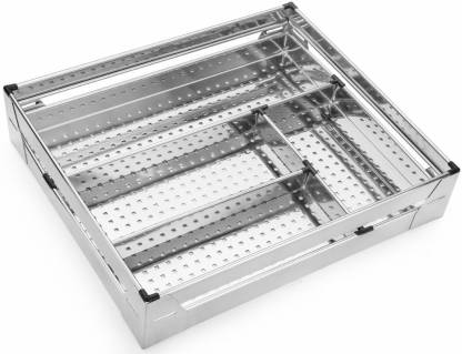 Stainless Steel Rectangular Cup Holder Kitchen Storage Organiser 02