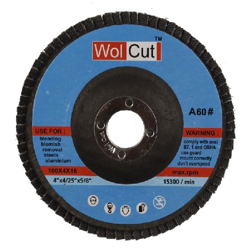 Wolcut 4 Inch Flap Discs 60 grit 16 mm