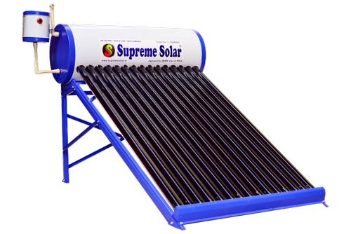 SUPREME SOLAR SYSTEM 130 - 340 L Ceramic Coated Non-Pressurized Evacuated Tube Collector Solar Water Heater