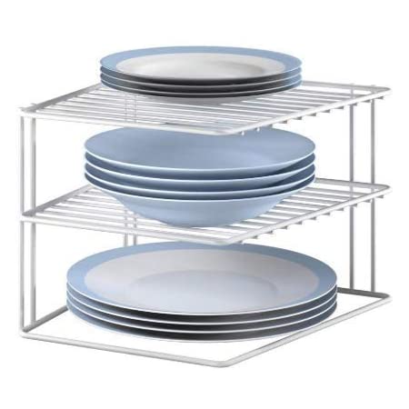 Stainless Steel Rectangular Plate Holder Kitchen Storage Organiser