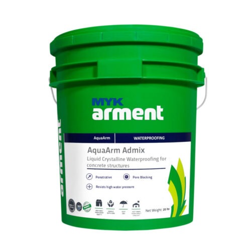 MYK ARMENT AquaArm Admix Crystalline capillary Water Proofing Compound 20 Kgs Cans & 200 Kgs Drums