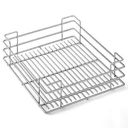 ISHITA Stainless Steel Rectangular Basket Kitchen Storage Organiser