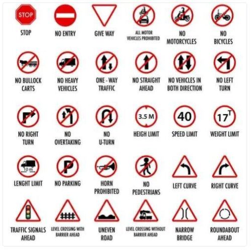Road Signages 100 mm Plastic