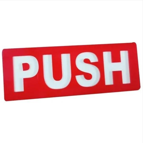Push Signages 4 x 12 inch Acrylic
