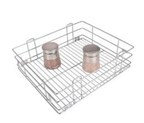 Stainless Steel Rectangular Basket Kitchen Storage Organiser