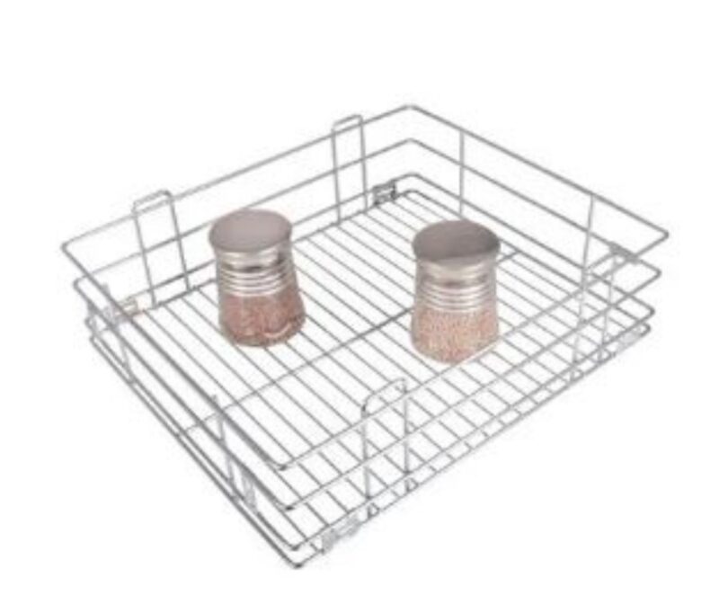 Stainless Steel Rectangular Basket Kitchen Storage Organiser