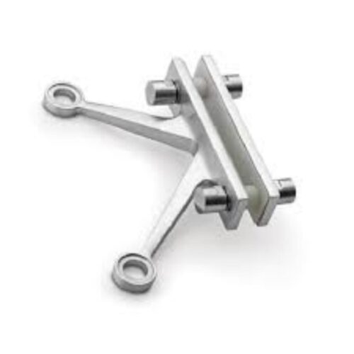 Gibson Glass Door Patch Fitting Two Way 90 Degree Spider SS
