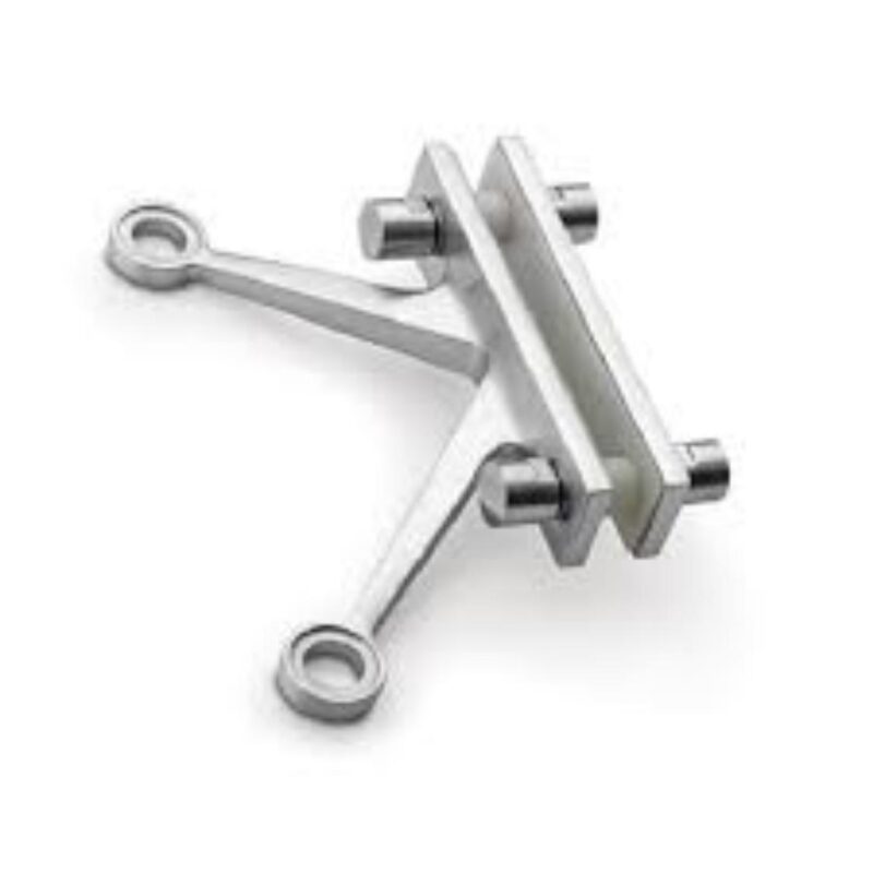 Gibson Glass Door Patch Fitting Two Way 90 Degree Spider SS