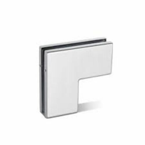 Gibson Glass Door Patch Fitting small L Corner Patch SS