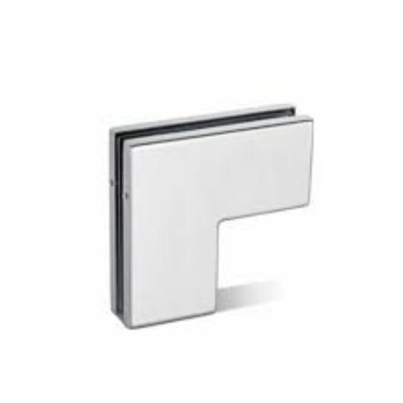 Gibson Glass Door Patch Fitting small L Corner Patch SS