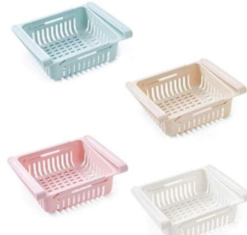 FINE PLASTICS Plastic Rectangular Basket Kitchen Storage Organiser 8 x 20 x 15 mm