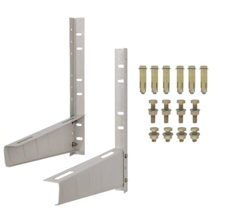 JVHAN HOME SOLUTIONS Silver Iron AC Outdoor Unit Stand For 1.5 ton ODU