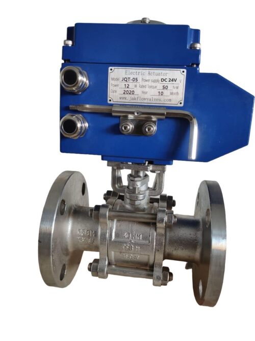 Jakflow Electrical Actuator SS Ball Valves 50 mm Flange PN 1.6 JFVMOVBLV02