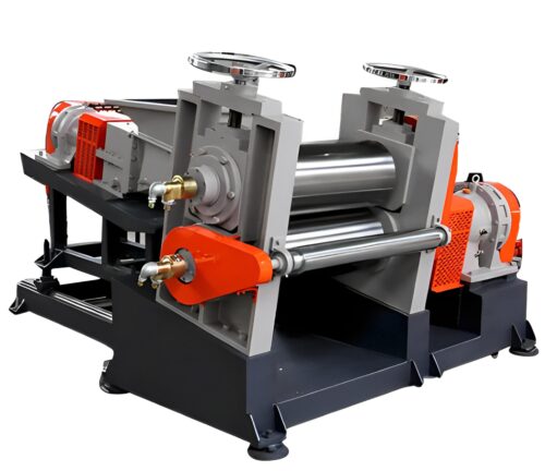 2 Rolls Semi Automatic Calender Machine 50 TPD
