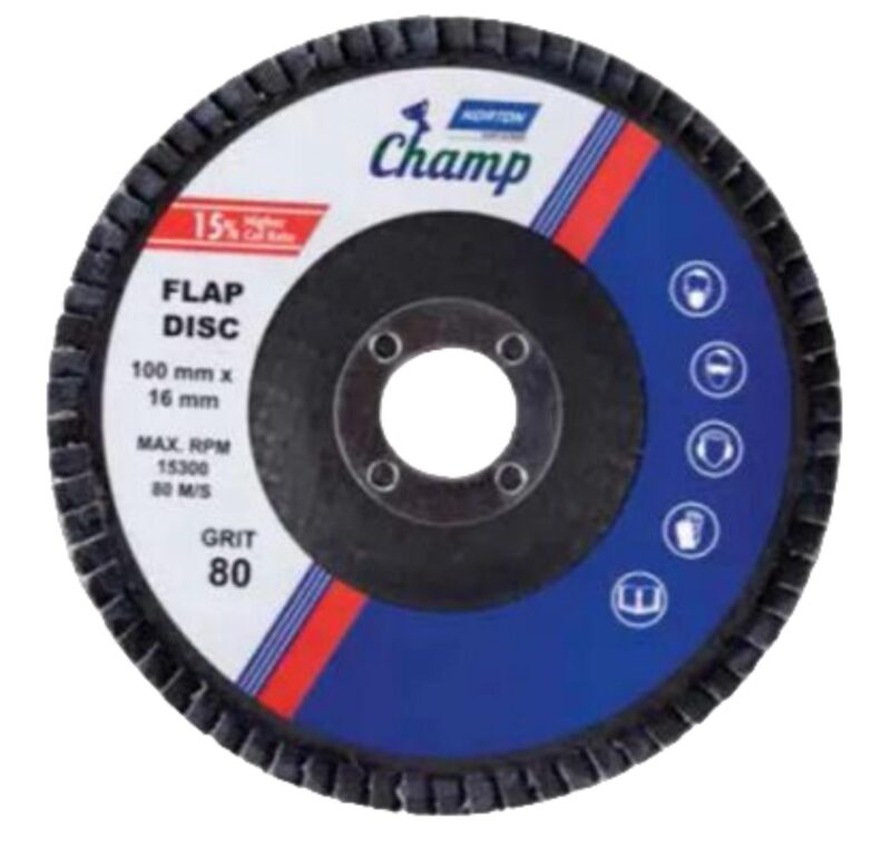 NORTON 4 inch Flap Discs ITC-01 80 Grit 16 mm