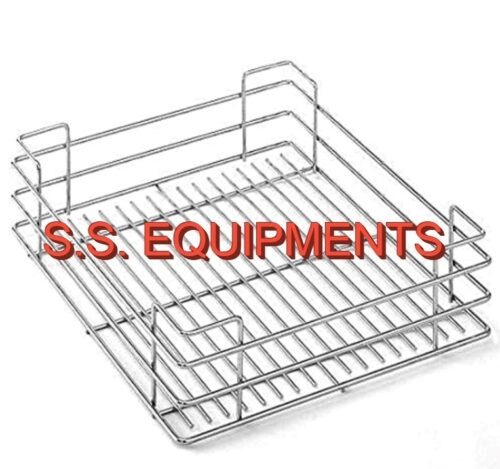 SSE Stainless Steel Rectangular Basket Kitchen Storage Organiser SSESKT01 10 x 22 x 17 inch