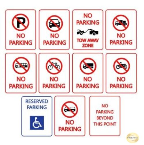 SAFENESS Direction Signages 10 x 14 inch Wall Aluminium