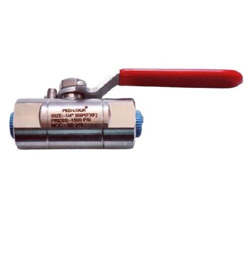 Ped-Lock Manual SS Ball Valves 0.25 inch Threaded 1500 psi