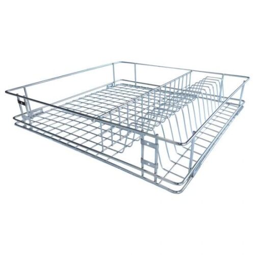 Zipco Stainless Steel Rectangular Cup and Saucer Holder Kitchen Storage Organiser 380 x 405 x 100 mm