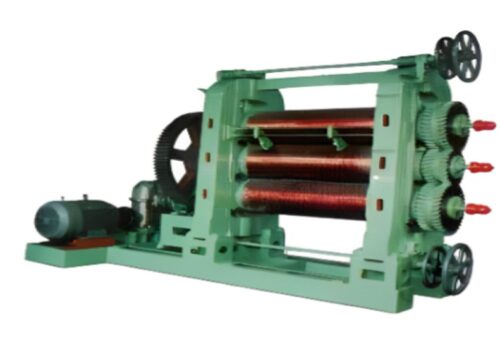 3 Rolls Semi Automatic Calender Machine 150 TPD