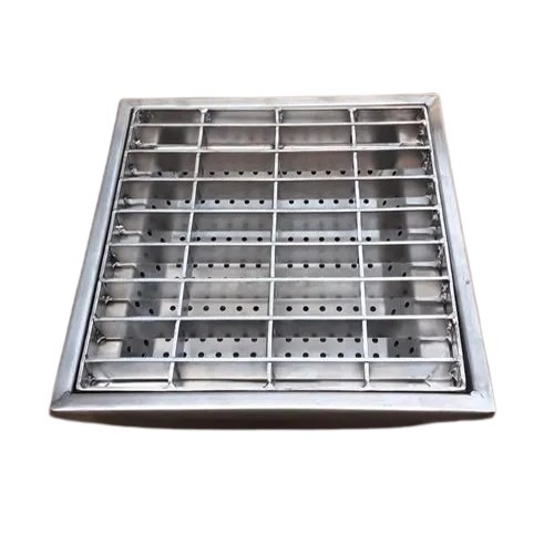SHREE Stainless Steel Rectangular Basket Kitchen Storage Organiser 10 x 30 x 25 inch