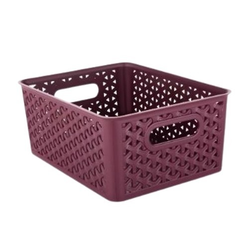 Megadeals Plastic Rectangular Basket Kitchen Storage Organiser 22 x 29 x 12 cm