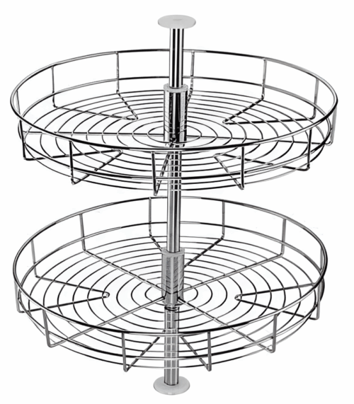 Shree Khodal Stainless Steel Cylindrical Full Round Unit Kitchen Storage Organiser 24 x 28 inch