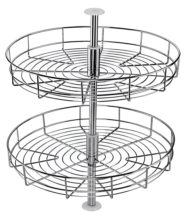 Shree Khodal Stainless Steel Cylindrical Full Round Unit Kitchen Storage Organiser 24 x 28 inch