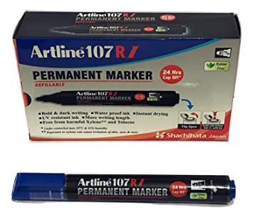 Artline Permanent Blue Markers