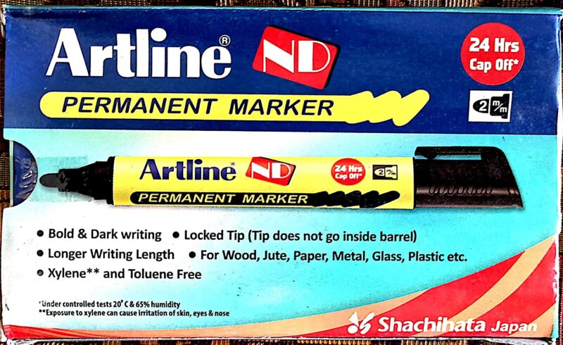 Artline Permanent Black Markers
