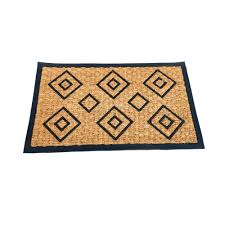 Rectangular Coir  Doormat 23 x 35 Inch  Brown