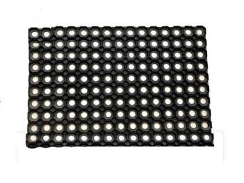 Rectangular Rubber Holo mat Doormat 16''X27'' Black