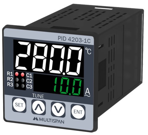 Multispan PID 4203-1C Temperature Controller J(0°Cto400°C) K (0°Cto1200°C)