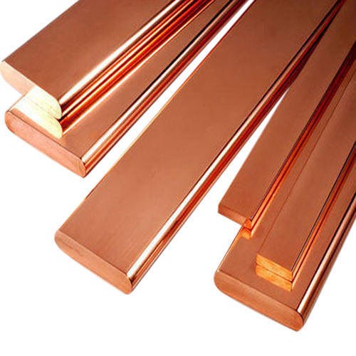 Metal Trading Flat Bright Metal Bar Copper EN 8 12 - 100 mm