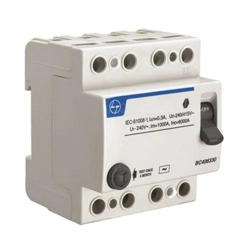 L&T 100 A Four Pole 30 mA RCCB