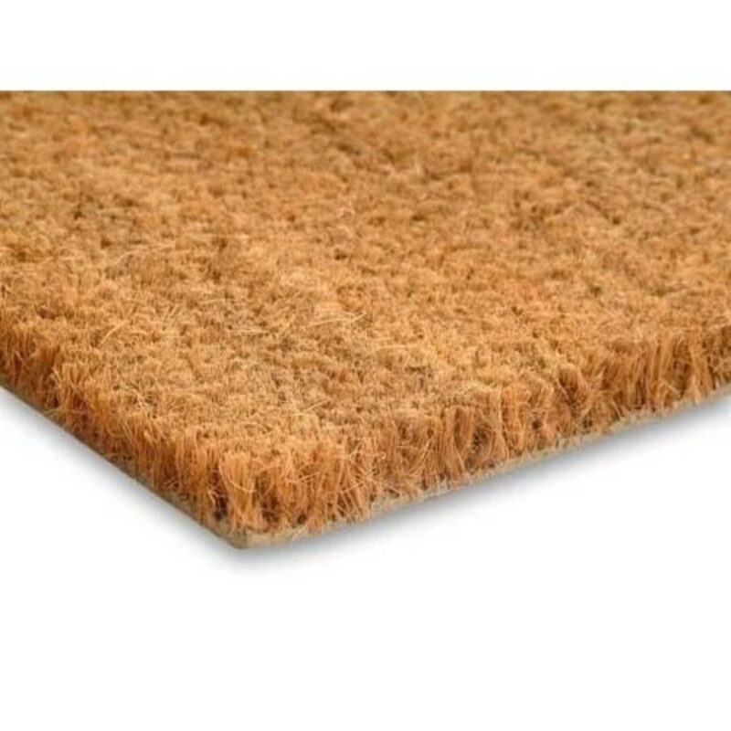 HRGR Plain Rectangular Coir Anti Slip Doormat 36 x 30 inch Brown