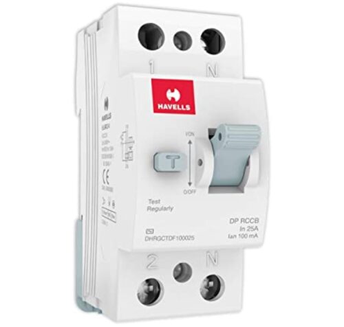 HAVELLS 25 A Double Pole 100 mA RCCB