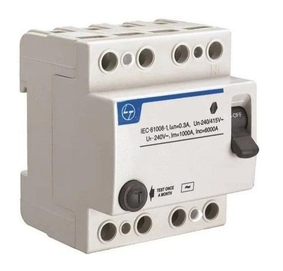L&T BC402510 25 A Four Pole 100 mA RCCB
