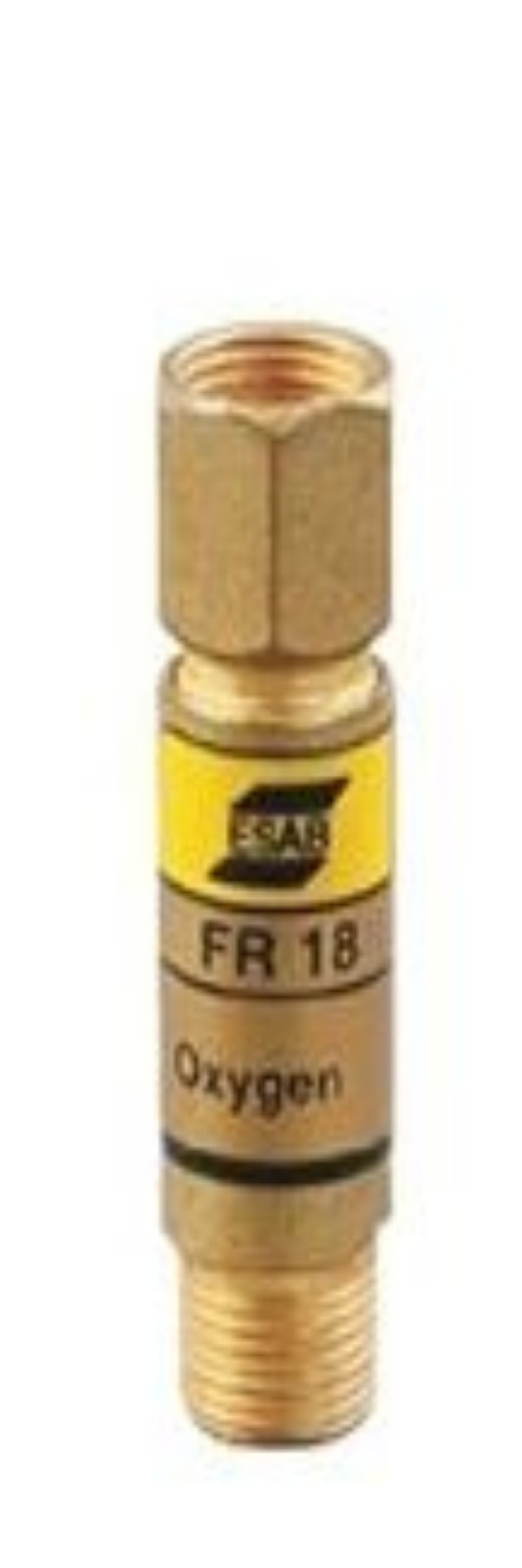 ESAB 15 bar Gas Flashback Arrestor FR 18 Oxygen G 3/8 RH