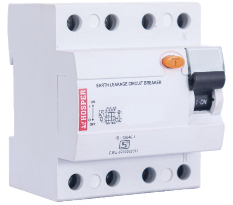 HOSPER ELCDFP40100 40 A Four Pole 100 mA RCCB