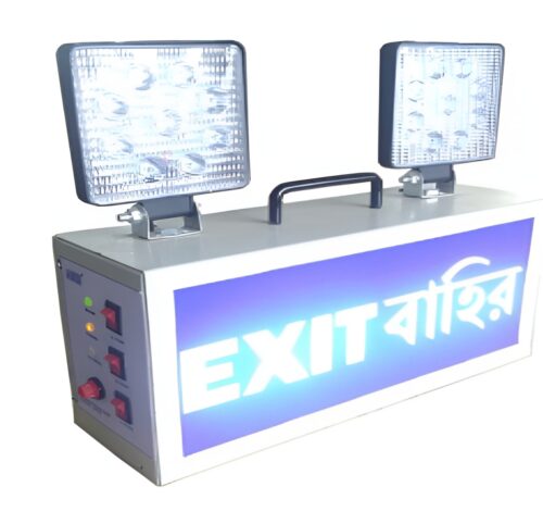 17042-4203_image_0.jpeg BPS EXIT-2L 2 x 12 W LED Emergency Light Unit 3 hr Wall Mounted