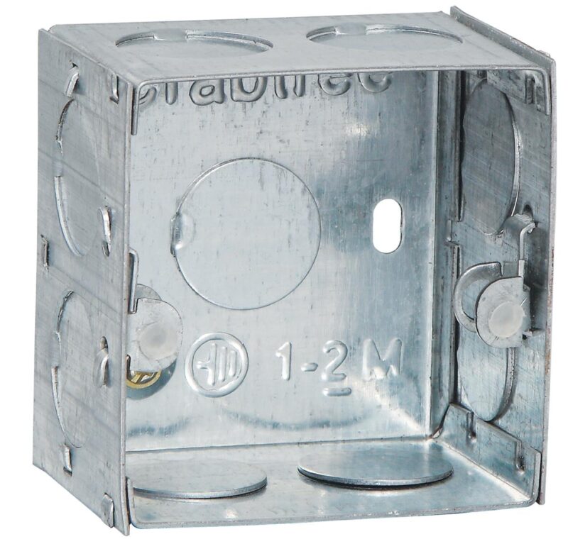 Crabtree 1/2 M Box 2 Module Silver MS GI Box