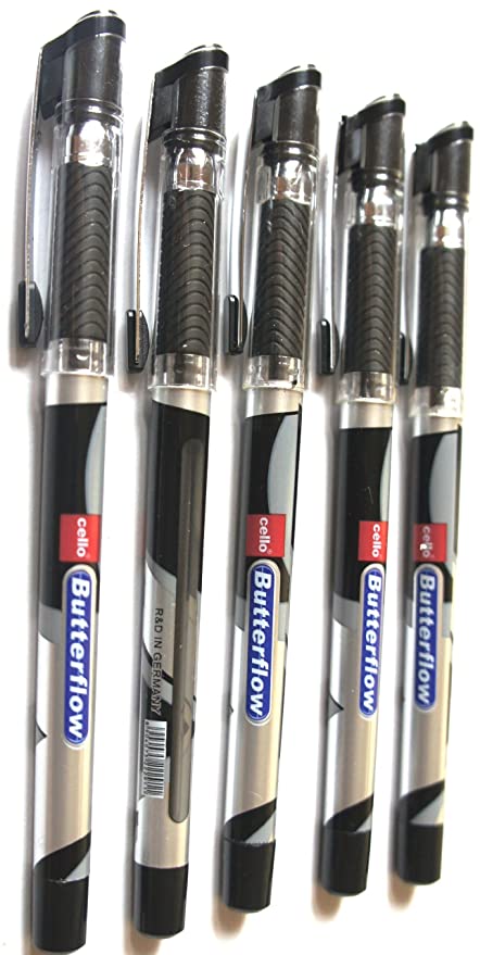 Cello Butterflow Ball Black Pen