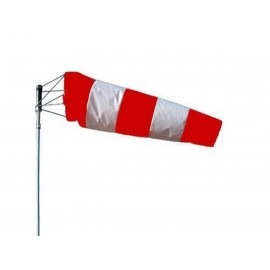 Wind Sock Polyester Flourescent Fabric 2 x 6 ft (Orange & White)
