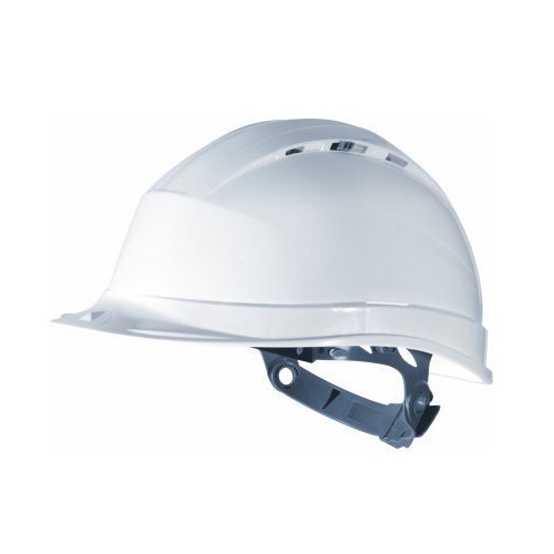 15834-94_image_0.jpg BALAJI Polypropylene White Manual Safety Helmets