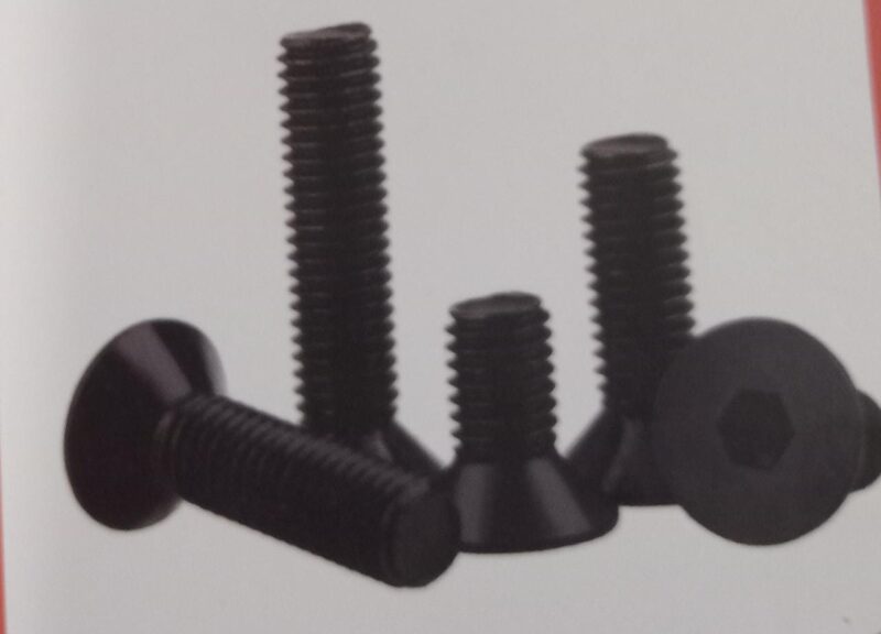 15943-69_image_0.jpeg MUNDADA M10 x 40 Countersunk Flat Hex Socket Head Bolt 10.9 ISO 4762 Plain Black