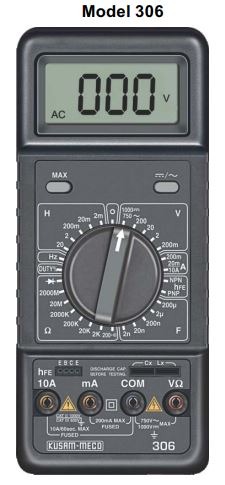 15963-1454_image_0.jpg KUSAM-MECO 306 Multimeter LCD