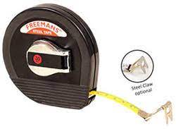 FREEMANS 13 mm Steel Measuring Tapes ABS Case 10 m Black and Yellow
